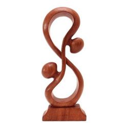 Acrobat Lovers,'Hand Crafted Romantic Wood Sculpture'