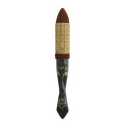 Sarkin Kofar Wambai,'Hand Made Ofram Wood and Leather Mask'