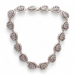Sterling silver link necklace, 'Voices from the Sea'