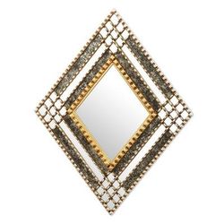 Diamond Drama,'Diamond-Shaped Wall Accent Mirror'