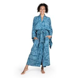 Garden of Illusion,'Women's Batik Patterned Robe'
