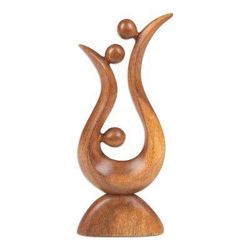 Trading Places,'Abstract Suar Wood Statuette from Bali'
