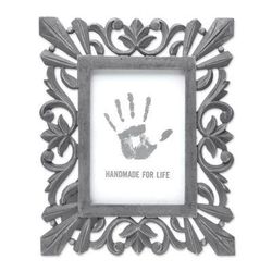 Treasured Memories,'Dark Grey Distressed Hand Carved Mango Wood Photo Frame 5x7'