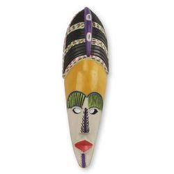 African wood mask, 'Obaa Yaa'