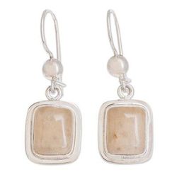 Quartz dangle earrings, 'Maya Sunbeam'