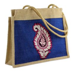 'Indian Paisley' - Artisan Crafted Paisley Jute Shoulder Bag
