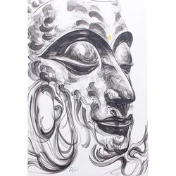 Buddha's Breath,'Original Thai Expressionist Painting of Buddha'