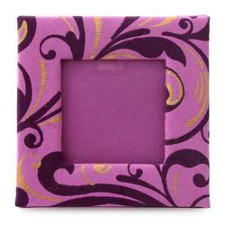 Fuchsia Flourish,'Fuchsia Handmade Paper 2x2 In Small Photo Frame'