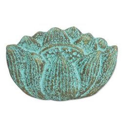 Recycled paper wall sculpture, 'Blushing Lotus'