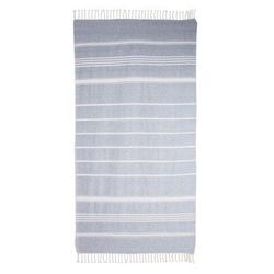 Fresh Relaxation in Celadon,'Striped Cotton Beach Towel in Celadon from Guatemala'