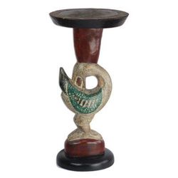 Supporting Sankofa,'Cedar Wood Sankofa Accent Table from Ghana'