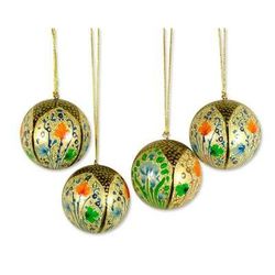 Ornaments, 'Holiday Galaxy' (set of 4)