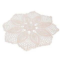Floral Star,'Ivory Hand-Crocheted Table Accent'