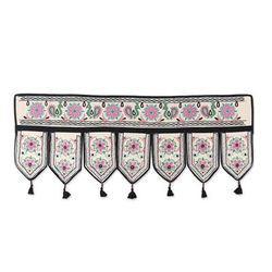 Garden Grow,'Embroidered Cotton Wall Hanging from India'