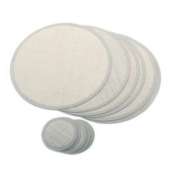 Nature in the Round,'Round Woven Pandanus Leaf Placemats and Coasters (Set of 6)'