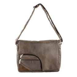 Espresso Elegance,'Faux Leather Messenger Bag in Espresso from Costa Rica'