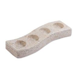 On the Curve,'Four-Tealight Marble Candle Holder from Mexico'