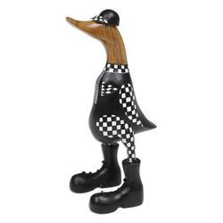 Racing Duck,'Handcrafted Bamboo Root and Teak Wood Racing Duck Figurine'