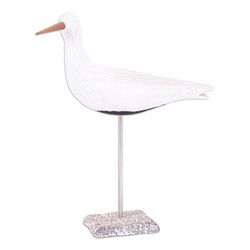 Big Flight,'Thai Ceramic Bird Sculpture with Mango Wood Accents'
