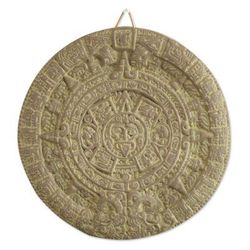 Ceramic plaque, 'Aztec Calendar in Grey'
