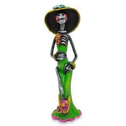 Ceramic sculpture, 'Dazzling Catrina'
