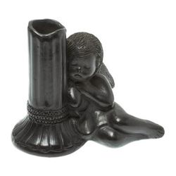 Sleeping Angel,'Handmade Taper Candleholder in Ceramic'