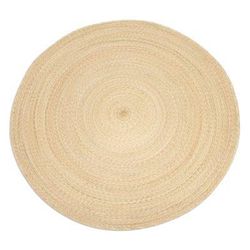 Double Braided Circles,'Double Layer Braided Palm Frond Accent Mat from Mexico'
