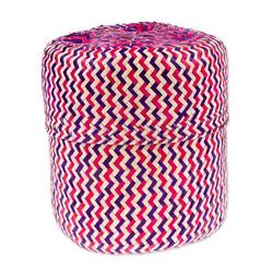 'Fuchsia Basket with Lid Hand-Woven from Palm Fiber in Mexico'