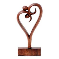 Love Dancing,'Artisan Crafted Suar Wood Sculpture'