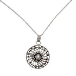 'Whirlwind' - Sterling Silver and Pearl Pendant Necklace
