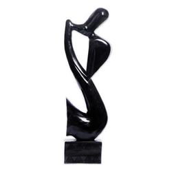 Wood sculpture, 'Man and Sax'