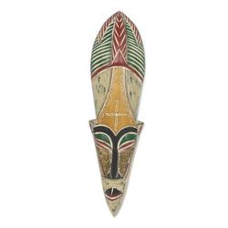 Dancing Maiden II,'Hand Crafted African Dance Mask from Ghana'
