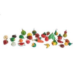 Tropical Flavors,'Mini Tropical Fruit Ornaments (Set of 30) from Guatemala'