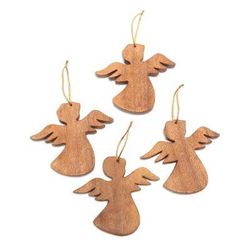 Heavenly Messengers,'Artisan Crafted Angel Ornaments (Set of 3)'