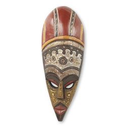 African wood mask, 'Powerful Ohene'