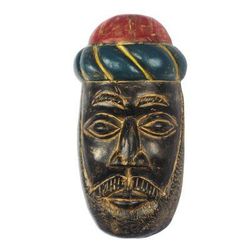 Zacchaeus,'Christian Rustic African Wood Mask from Ghana'