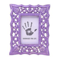 Purple Bliss,'Lilac Purple Shabby Chic Mango Wood Photo Frame 4x6 Inch'
