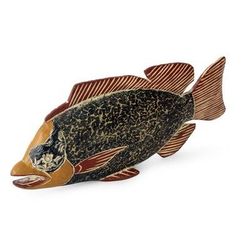 Wood sculpture, 'African Odaa Fish'