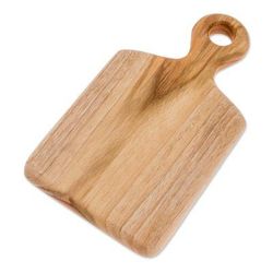 Perfect Platter,'Handmade Teak Wood Cutting Board from Guatemala (10 in.)'