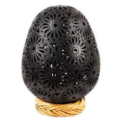 Ceramic sculpture, 'Floral Egg'