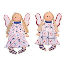 Sitting Angels,'Wood Angel Decorative Accents from Bali (Pair)'