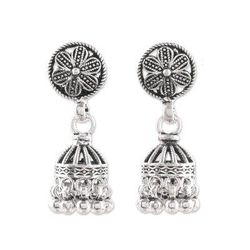 Jhumki Garden,'Artisan Crafted Sterling Silver Chandelier Earrings'