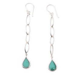 Fresh Air,'Sterling Silver and Resin Dangle Earrings'