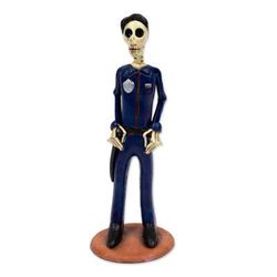Security Guard Catrin,'Ceramic Skeleton Security Guard Statuette'