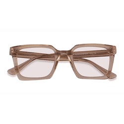 Unisex s square Translusant Beige Acetate Prescription sunglasses - Eyebuydirect s Cabana