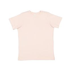 LAT 6101 Youth Fine Jersey T-Shirt in Blush size Small | Ringspun Cotton LA6101