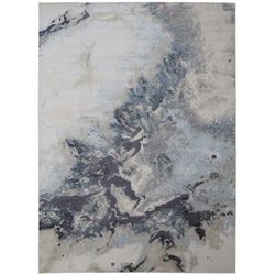 HomeRoots 4' X 6' Blue Abstract Area Rug - 4' x 6'