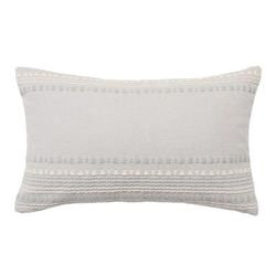 "Jaipur Living Velika Striped Light Blue/ Cream Pillow Cover (13"X21" Lumbar) - Jaipur Living PLC102609"