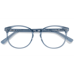 Unisex s round Blue Acetate Prescription eyeglasses - Eyebuydirect s Dulce