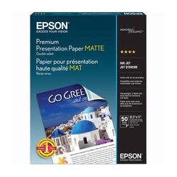 Epson Premium Presentation Paper Matte Double-Sided (8.5 x 11", 50 Sheets) S041568